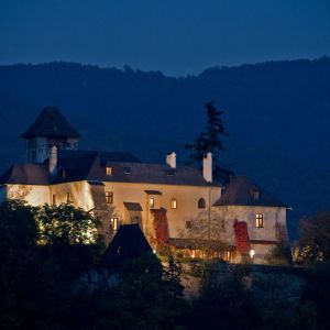 Burg Oberranna - Burg bei Nacht