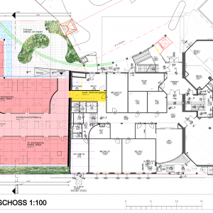 Raiffeisenbank - Entwurf Erdgeschoss